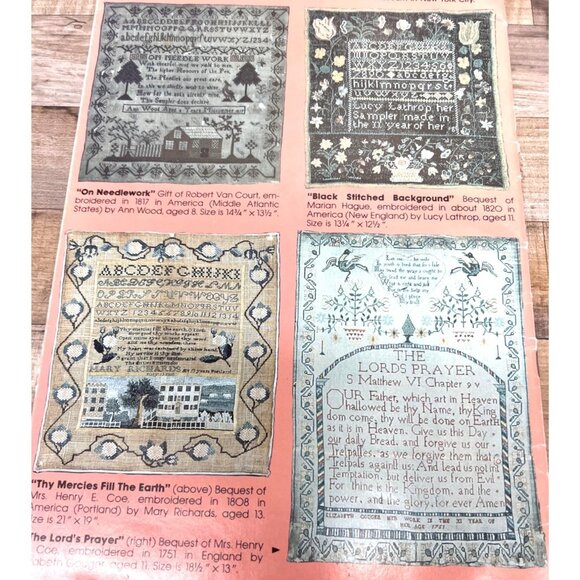 RARE Antique Museum Samplers Cross-Stitch Pattern Book By Paragon Needlecraft - Picture 1 of 3
